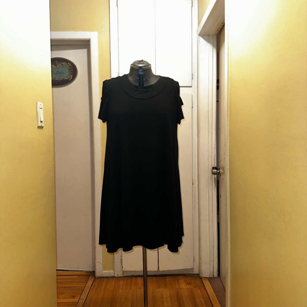 Torrid Black A-line Cold Shoulder Dress